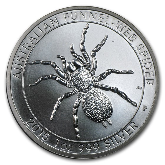 2015 Australia 1 oz Silver Funnel-Web Spider (Abrasions) 2015 Australia 1 oz Silver Funnel-Web Spider (Abrasions)